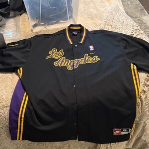 Nike Black and Purple Los Angeles Lakers Jersey XL